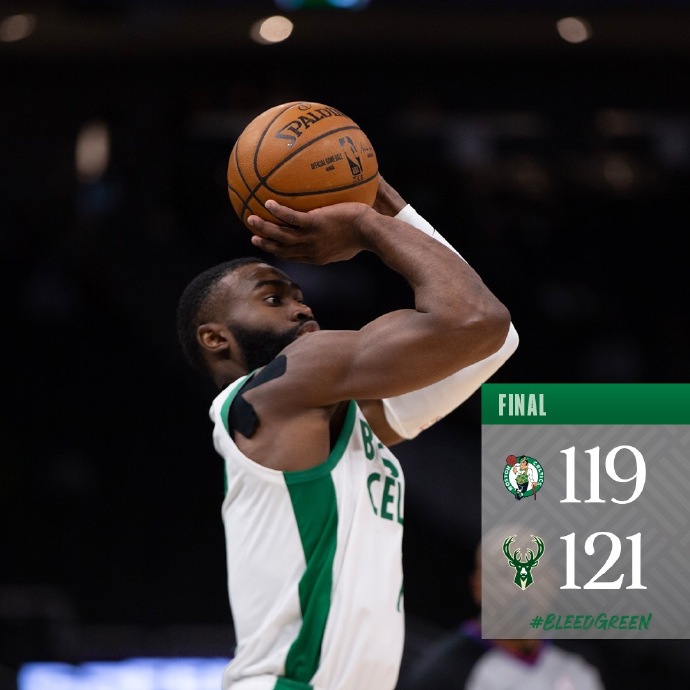 雄鹿121-119战胜绿军 米德尔顿27+13 波蒂斯21分 布朗24+10