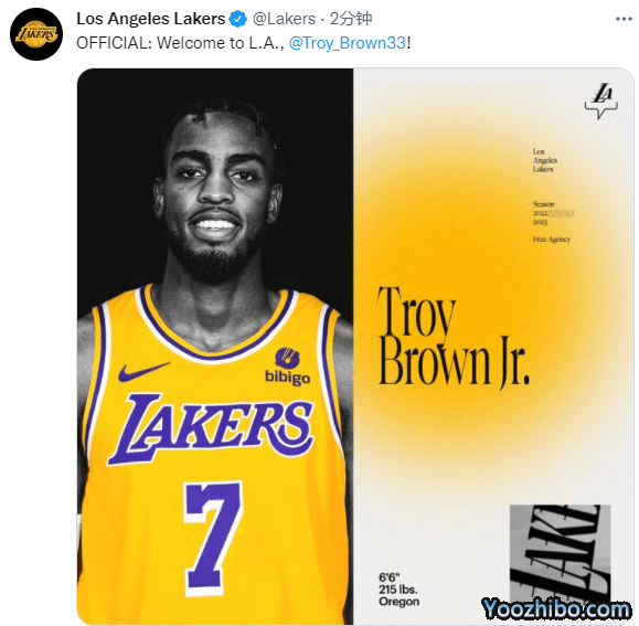 湖人官宣连签6人！4大新援球衣号码出炉 7号换人安东尼或离队