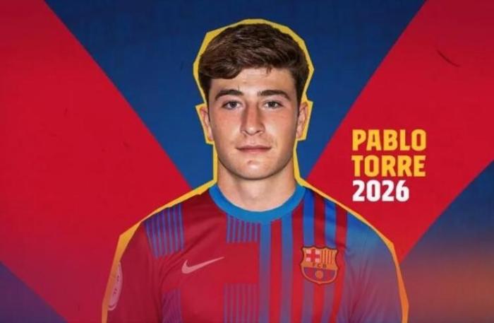 官方：巴萨签下西班牙18岁超新星托雷