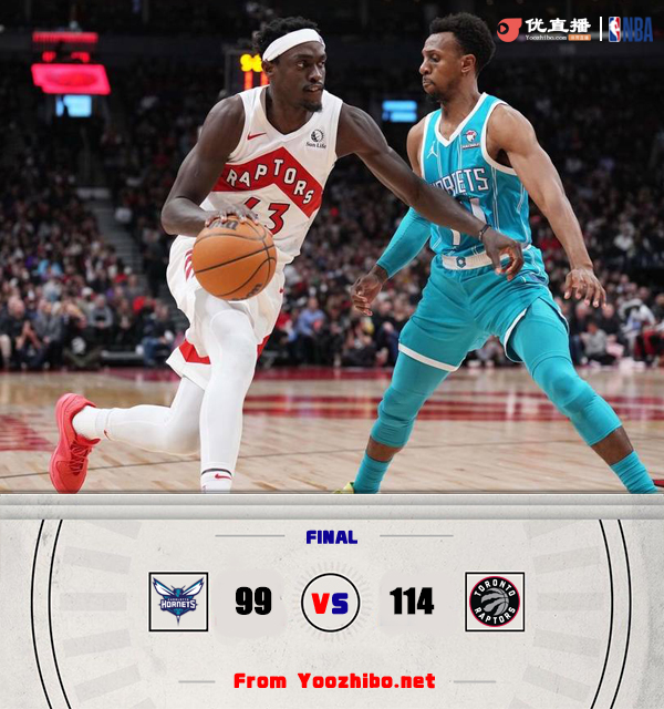 猛龙114-99战胜黄蜂 西卡27+8+8 巴恩斯22+17+7 罗齐尔22+7