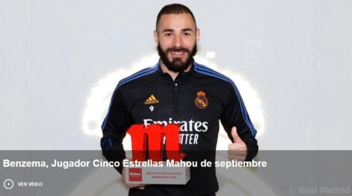 6场7球，本泽马当选皇马队内9月最佳