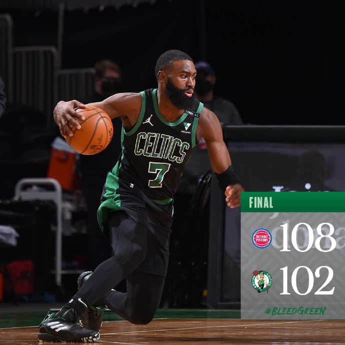 活塞108-102力克凯尔特人 萨迪克-贝30+12 塔图姆33+11+7