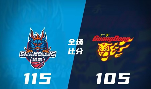 山东115-105击败广东 陶汉林12+6+5 胡明轩17分9失误 徐杰10+7