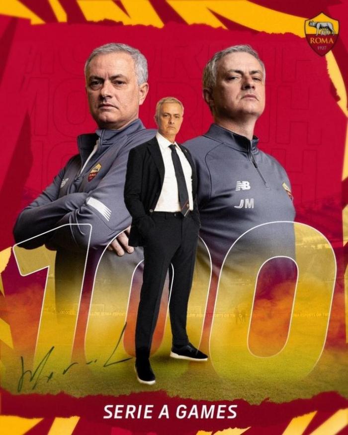 穆里尼奥达成意甲百场里程碑，61胜仅次孔蒂