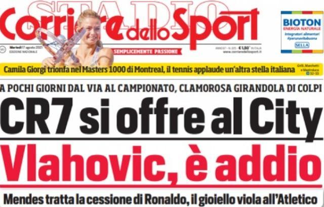 罗体头版：C罗将自己推荐至曼城，门德斯开始工作