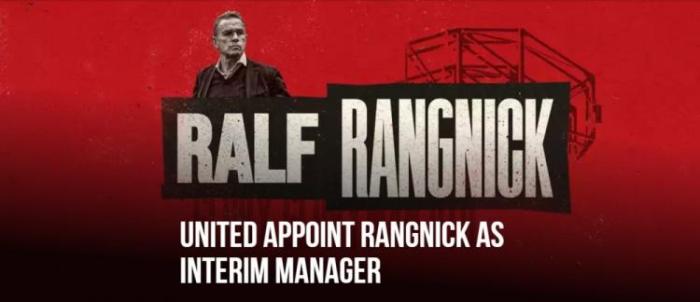 官方：朗尼克担任曼联临时主帅到明年6月