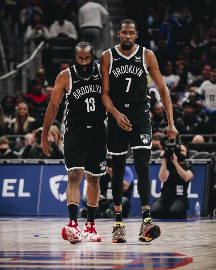 篮网全队7人隔离太惨，哈登触发健康安全协议！杜兰特带伤出战