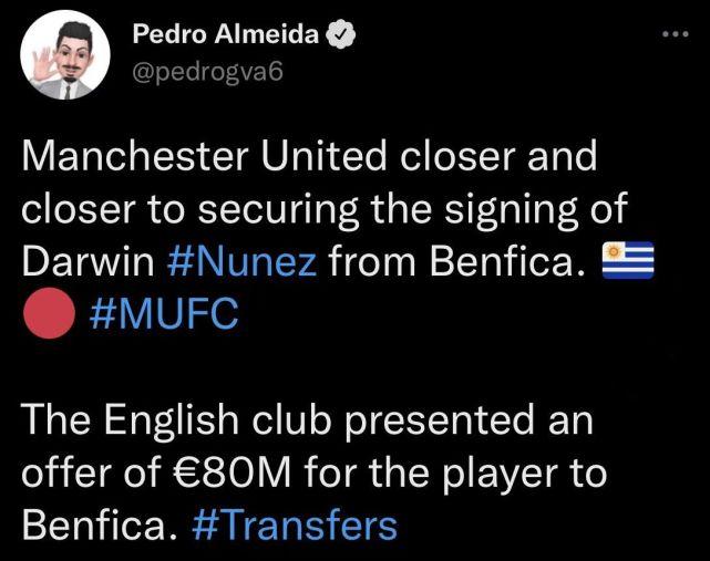 C罗迎顶级搭档？曝曼联8000万欧报价22岁乌拉圭神锋！签约接近达成