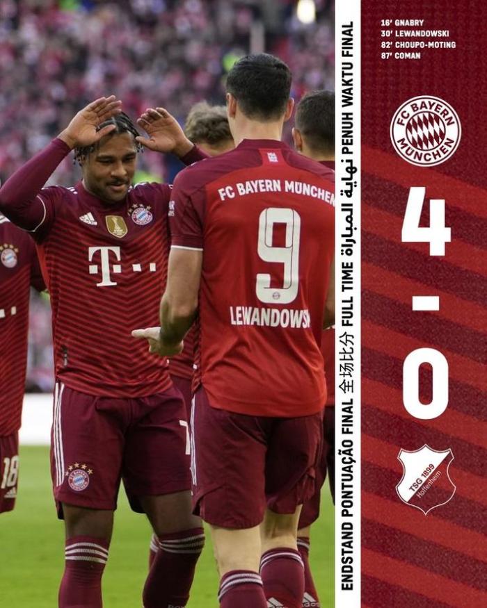 疯狂！拜仁9轮狂轰33球，创造德甲新纪录