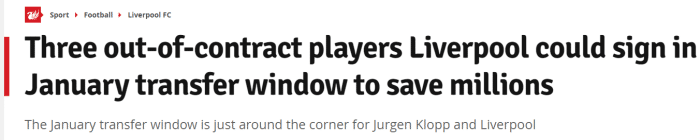 回声报列利物浦冬窗可关注的球员：姆巴佩在列