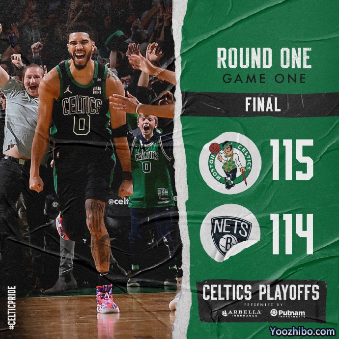 绿军115-114险胜篮网  塔图姆31+8&绝杀 欧文39+6