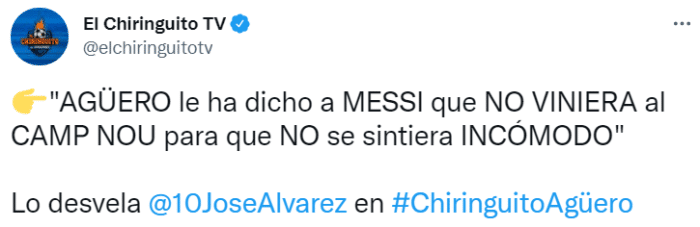 六台：阿圭罗告诉梅西不要来参加自己的退役发布会