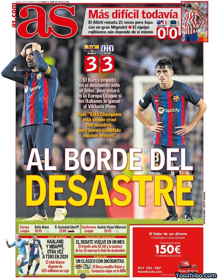 阿斯：皇马有4.25亿现金，后年追哈兰德姆巴佩