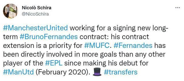 斯基拉：曼联准备与B费续下长约