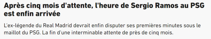 队报：拉莫斯可能在本轮复出