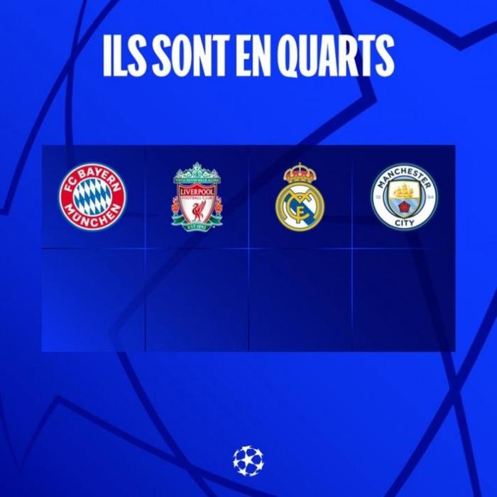 欧冠八强已有四队出炉：拜仁皇马，曼城利物浦