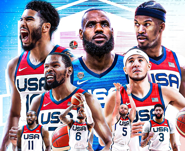 大将军评选美国队最强12人：詹杜领衔小卡替补 保证场均狂赢40+