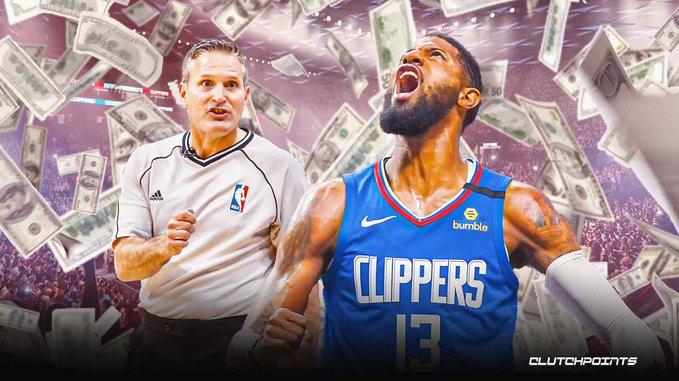 3.5万美元！联盟再开罚单，乔治因批评裁判遭重罚：除了假摔啥都做不了