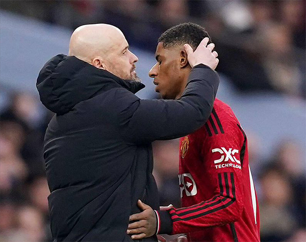 滕哈格解释曼联换下拉什福德原因，称其带伤作战！伤兵恐继续增加