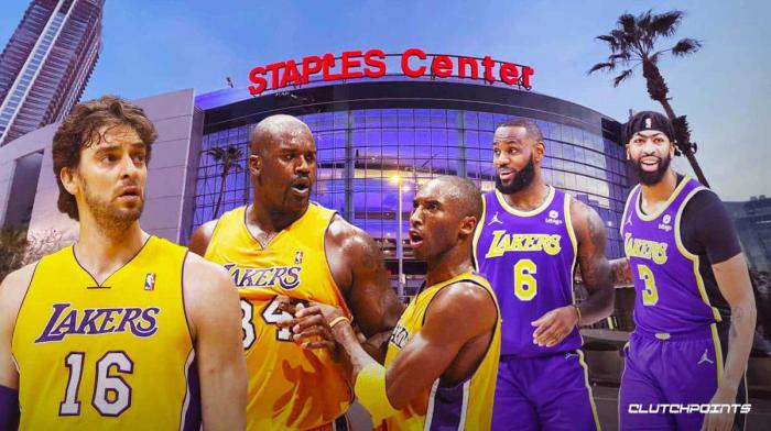 湖人告别仪式细节！几位传奇球星参加，揭幕横幅正式告别斯台普斯