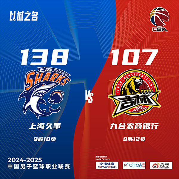 上海138-107战胜吉林 李弘权34分 李添荣27分 琼斯43+8+8
