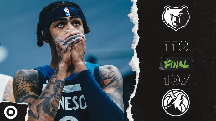 灰熊118-107击败森林狼 瓦兰24+16 唐斯25+14