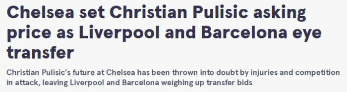 西媒：利物浦想在冬窗引进普利西奇