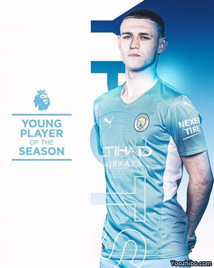 官方：曼城球星福登蝉联英超赛季最佳年轻球员