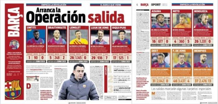 巴萨11人清洗名单曝光，乌姆蒂蒂和德容在列