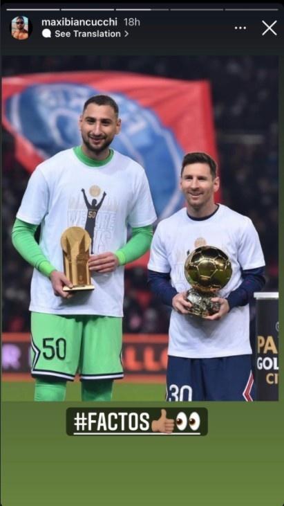 表哥晒梅西展示金球奖照片：FACTOS