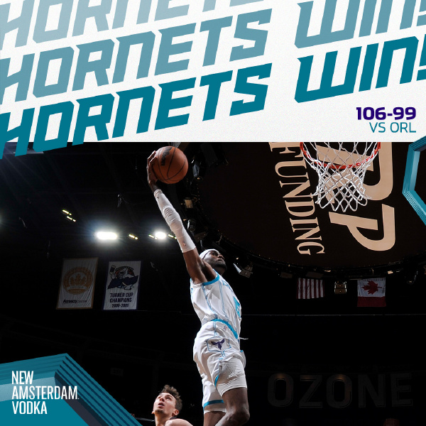 黄蜂106-99击败魔术 罗齐尔27+5+6断 乌布雷21+6 班巴18+12