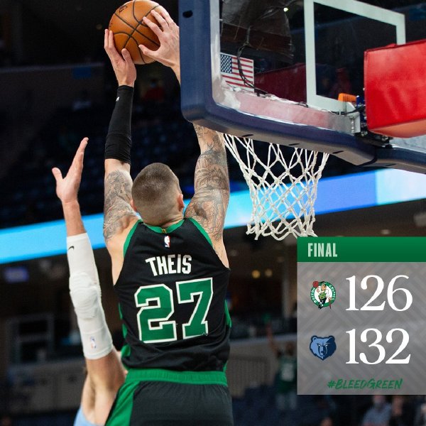 灰熊132-126战胜凯尔特人 莫兰特29+5+9 狄龙24+7+7 杰伦27+9+5