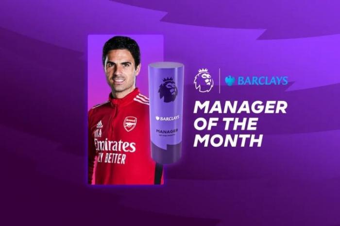 官方：阿尔特塔当选英超九月最佳主帅