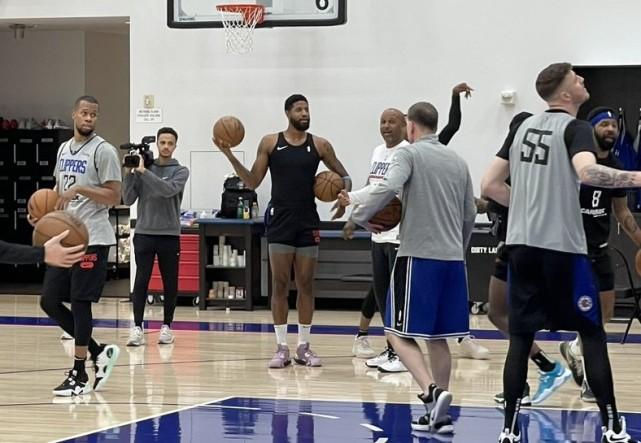 92天首次参加合练！乔治有望季后赛复出 主帅：已没有任何疼痛感