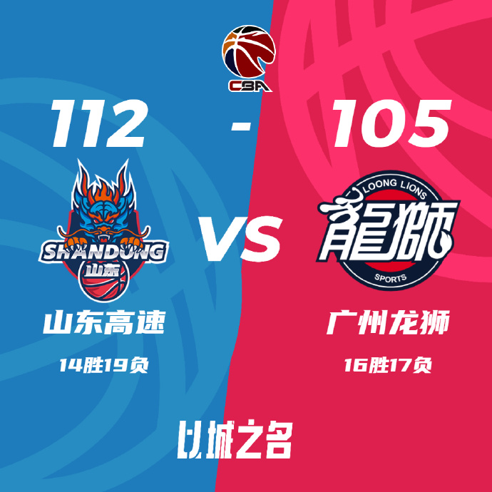 山东112-105战胜广州 沙约克35+6 高诗岩23+7+10 崔永熙20+5+5