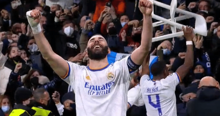 赛后众生相！本泽马庆祝，安帅兴奋，姆巴佩低头+梅西脸色铁青