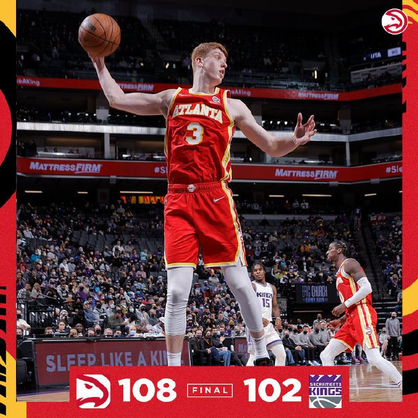 老鹰108-102险胜国王 许尔特25+11+5 卡佩拉11+14 福克斯30+6