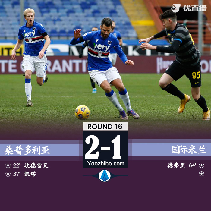 国米1-2桑普多利亚 桑切斯失点两旧将反戈