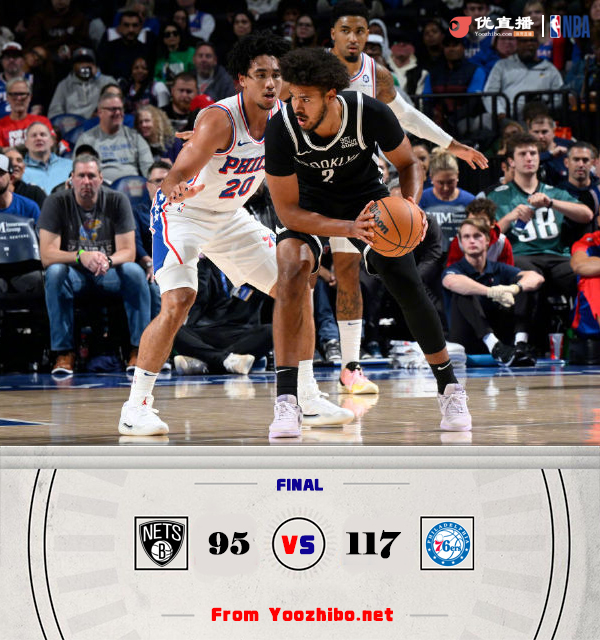 76人117-95击败篮网 乌布雷18分 托马斯17分 崔永熙未登场