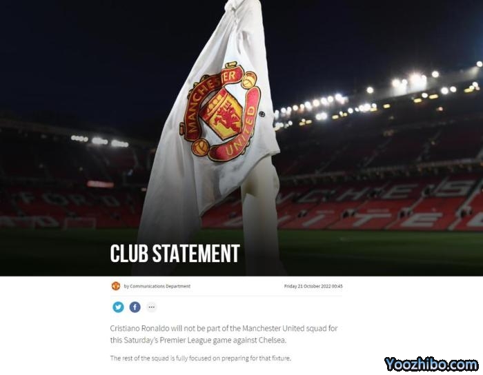 停赛+停训！C罗不会随曼联出战切尔西，单独训练