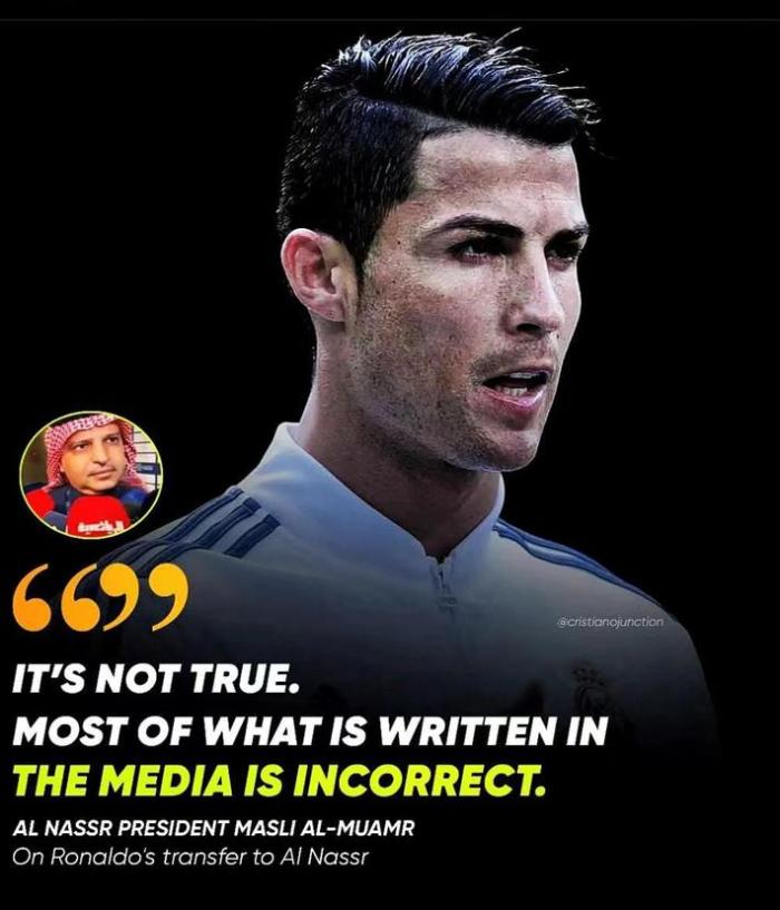 利雅得胜利主席：关于C罗加盟的传闻不是真的