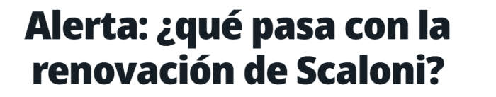 奥莱报：斯卡洛尼尚未进行续约谈判