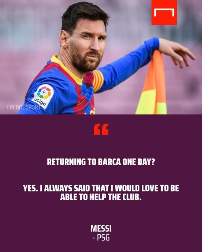 梅西：希望将来回巴萨任职，我总是想帮助俱乐部